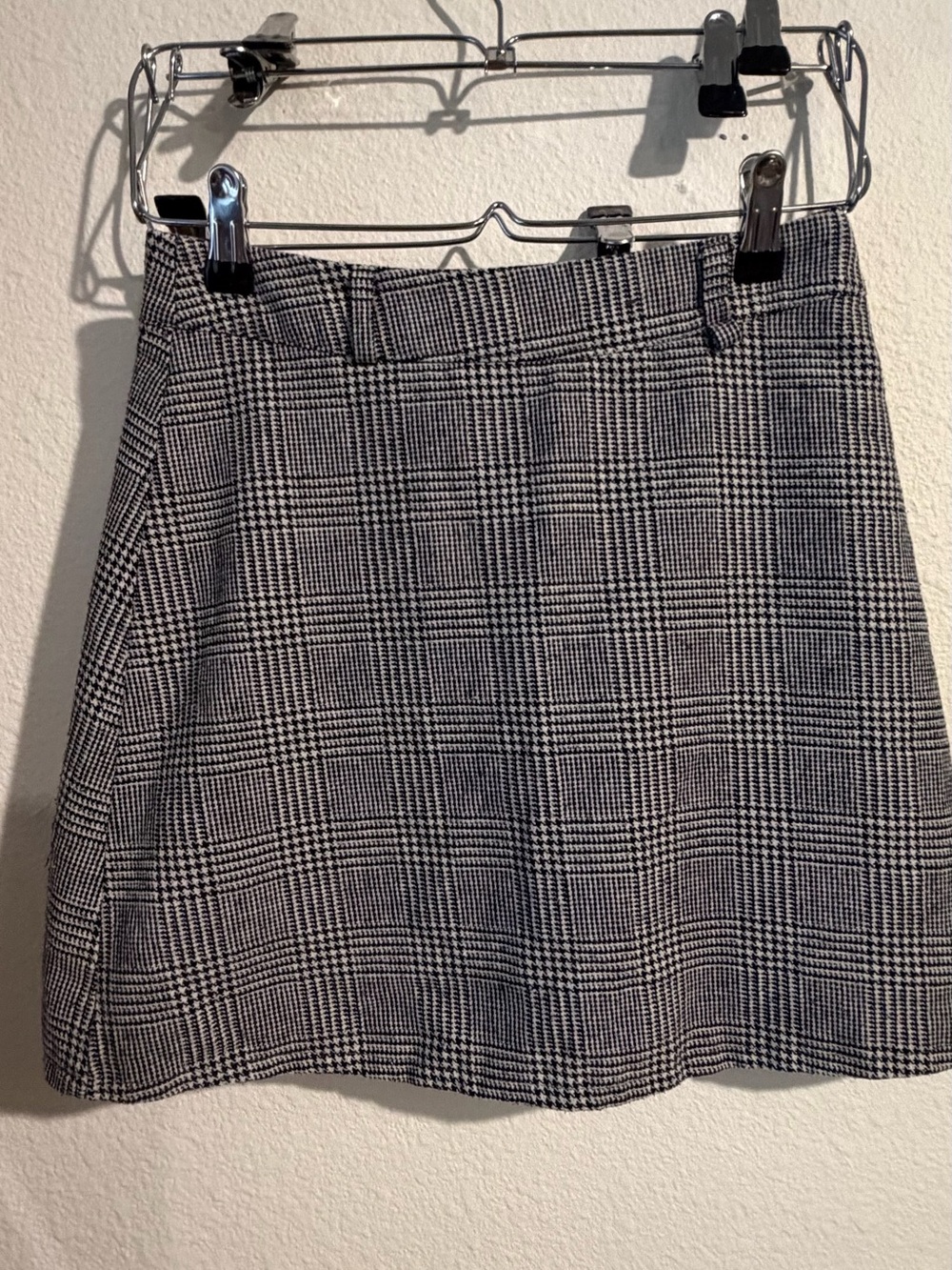 Primark Black & White Plaid Mini Skirt